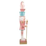 Deko Accessoires Nussknacker 48 cm Rosa Blau