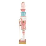 Deko Accessoires Nussknacker 48 cm Rosa Blau