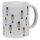 Becher 300 ml weiss Keramik Nussknacker Tasse Kaffeetasse