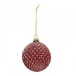 Weihnachtsbaum Kugel Ø 8 cm rot Glas rund...