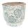 Blumentopf Ø 17x15 cm Grün Beige Keramik Blumen Innenblumentopf