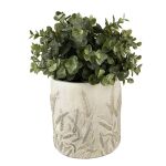 Blumentopf Ø 21x21cm beige und grün Stein...