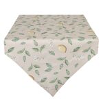 Tischläufer 50x160 cm Beige Grün Baumwolle...