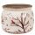 Blumentopf Ø 20x15 cm Beige Braun Keramik Zweigen Innenblumentopf