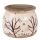 Blumentopf Ø 12x10 cm Beige Braun Keramik Zweigen Innenblumentopf