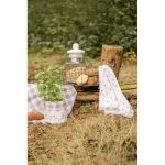 Geschirrtuch 50x70 cm Beige Grau Baumwolle Herzen