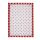 Geschirrtuch 50x70 cm Weiß Rot Baumwolle Herzen Rechteck