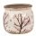 Blumentopf Ø 16x13 cm Beige Braun Keramik Zweigen Innenblumentopf