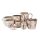 Blumentopf Ø 16x13 cm Beige Braun Keramik Zweigen Innenblumentopf