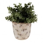 Blumentopf Ø 13x12 cm Beige Blau Keramik Oliven Innenblumentopf