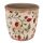 Blumentopf Ø 14x13 cm Beige Rot Keramik Erdbeeren Innenblumentopf