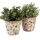 Blumentopf Ø 14x13 cm Beige Rot Keramik Erdbeeren Innenblumentopf