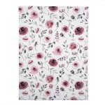 Geschirrtuch 50x70 cm Weiß Rosa Baumwolle Rosen...