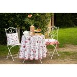 Geschirrtuch 50x70 cm Weiß Rosa Baumwolle Rosen Rechteck Geschirrhandtuch