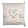 Kissenbezug 45x45 cm Beige Grün Polyester Herzen Dekokissen